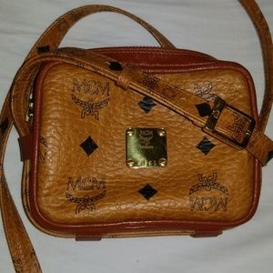 Rare Vintage MCM Canvas Crossbody Mini Purse